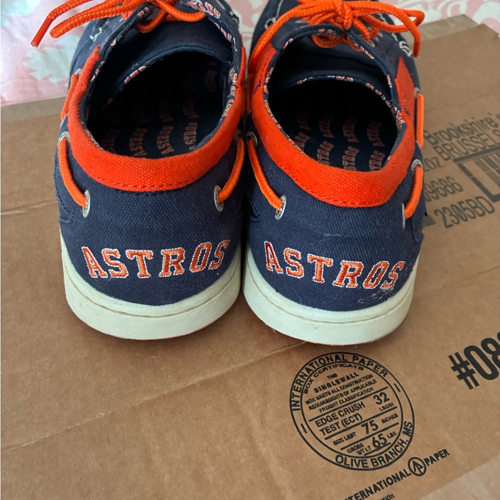 Eastland Navy and Orange Slip-On Loafers - Picture 7 of 10